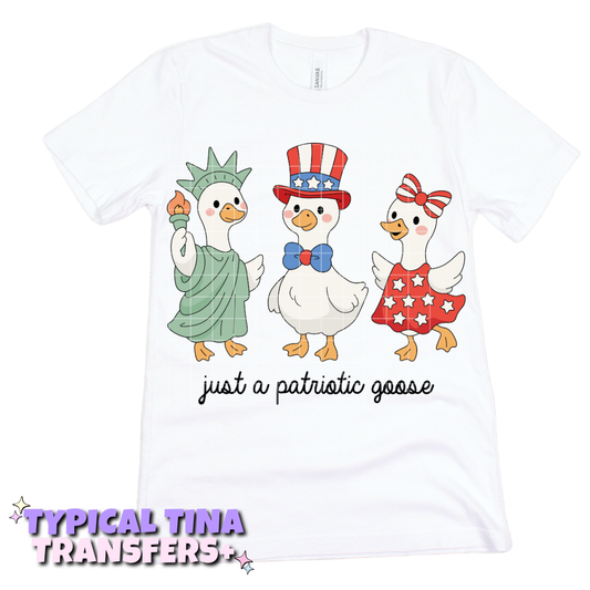 just a patriotic goose | DTF Transfers | POD