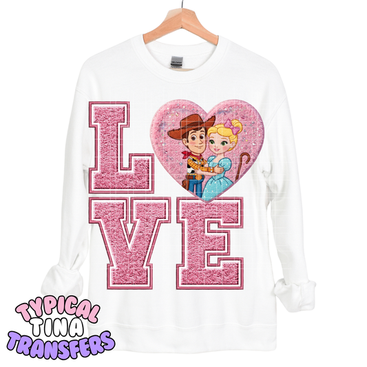 Cowboy and Girl Faux Patch | DTF Transfers | POD