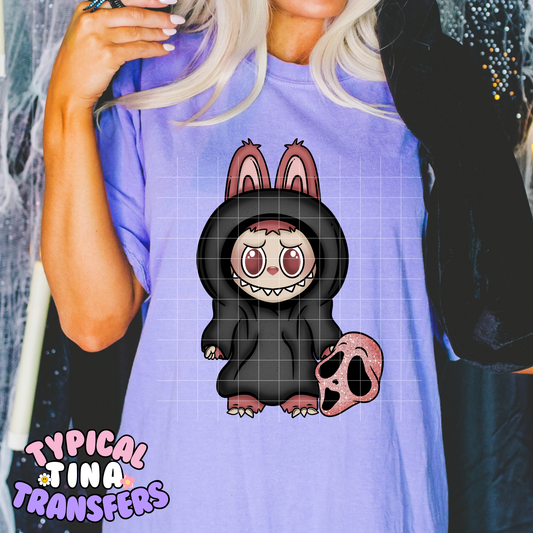 Ghost LaFu mask Pink | DTF Transfer | POD