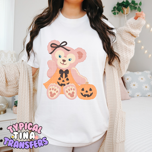 Shellie sitting pumpkin dress (pastel) | DTF Transfer | POD