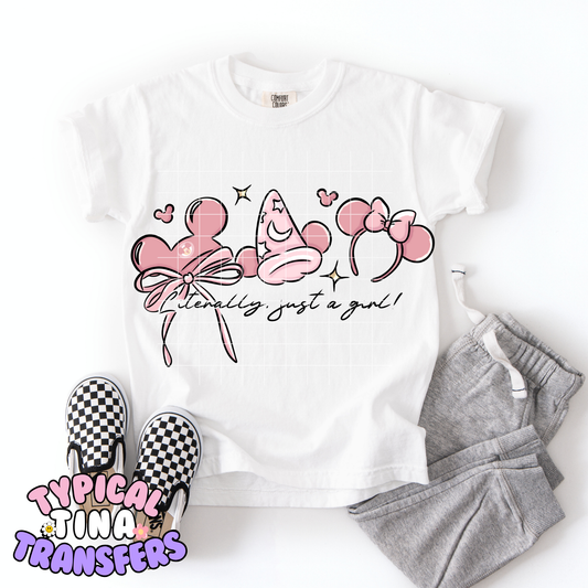 Literally Just a Girl Magical Pink | DTF Transfer POD