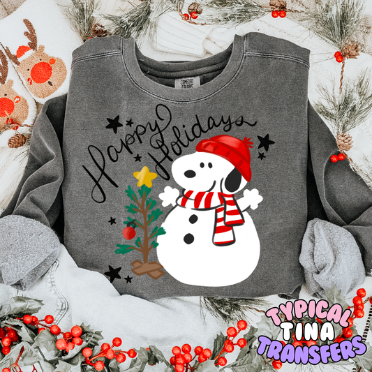 Snop as snowman happy holidays | DTF Transfer | POD