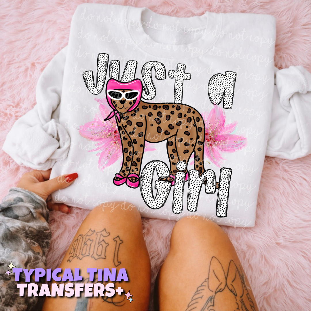 Just a girl leopard | DTF Transfers | POD