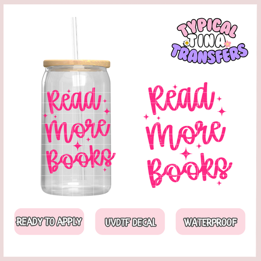 read more books | UV decals | POD