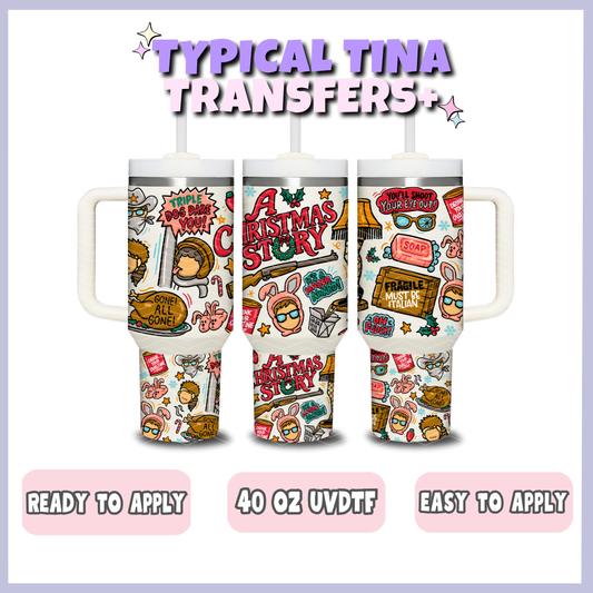 Xmas Doodle - Xmas St0ry | 40oz UVDTF Wrap | POD