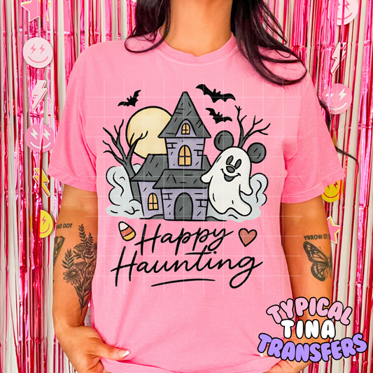 Happy Haunting House and Mouse | DTF Transfer | POD