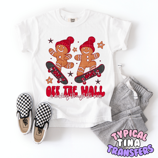 Gingerbread skaters (wall) | DTF Transfer | POD