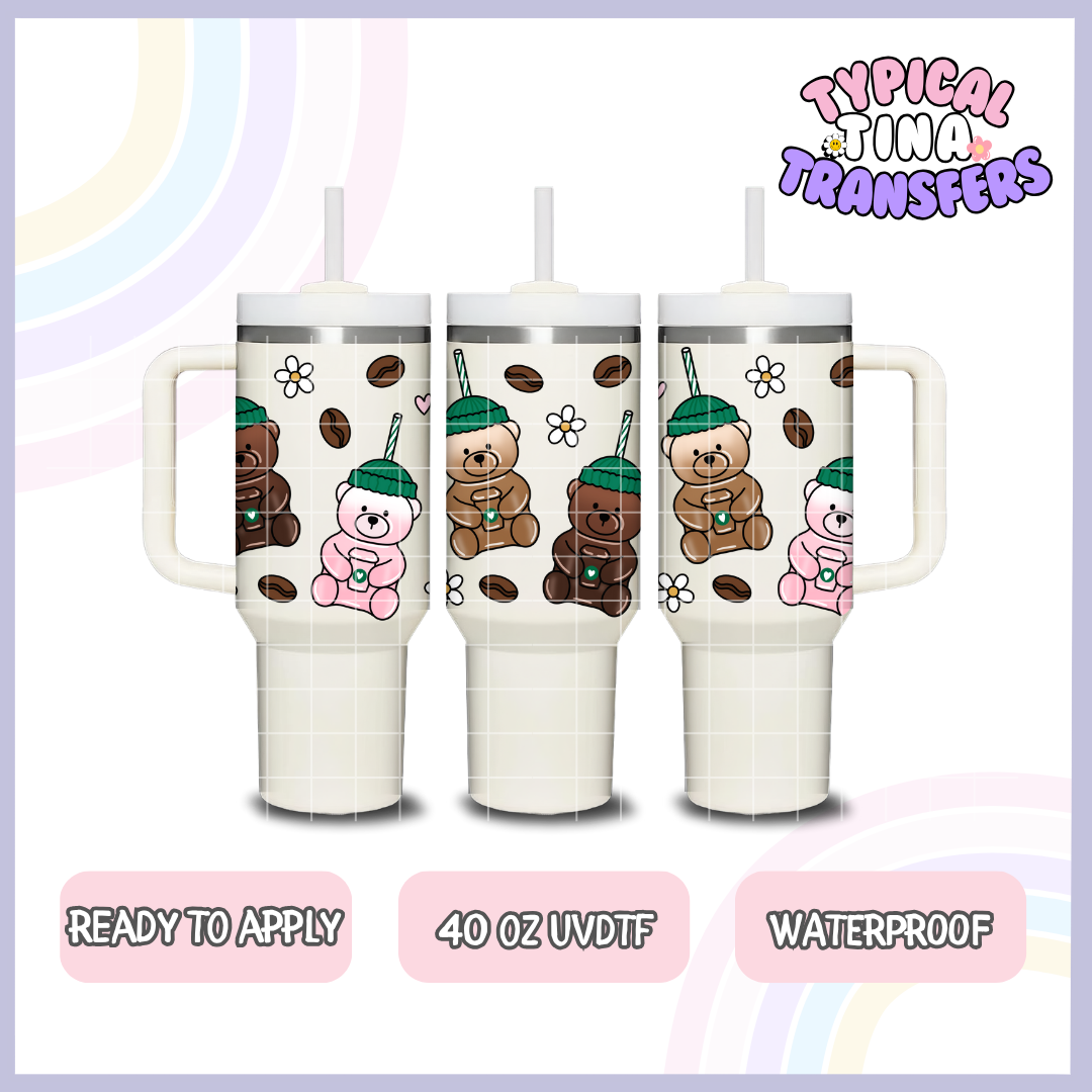 Famous Bear Cup | 40oz UVDTF Wrap | POD