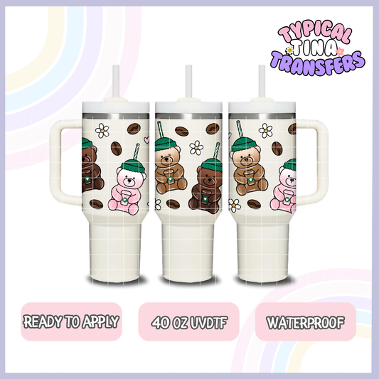 Famous Bear Cup | 40oz UVDTF Wrap | POD