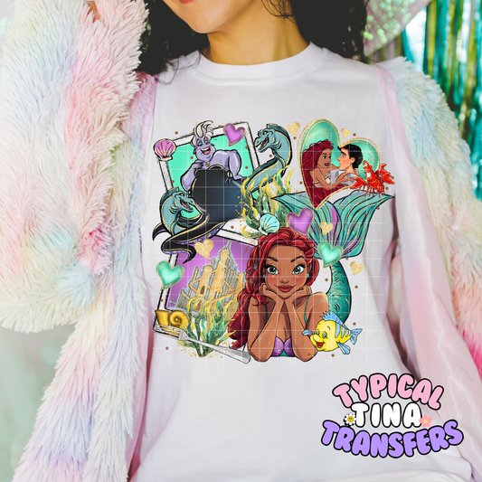 Polaroid Mermaid | DTF Screen Print | POD