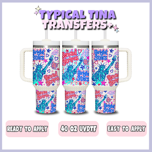 Broad Stripes and Bright stars | 40oz UVDTF Wrap | POD