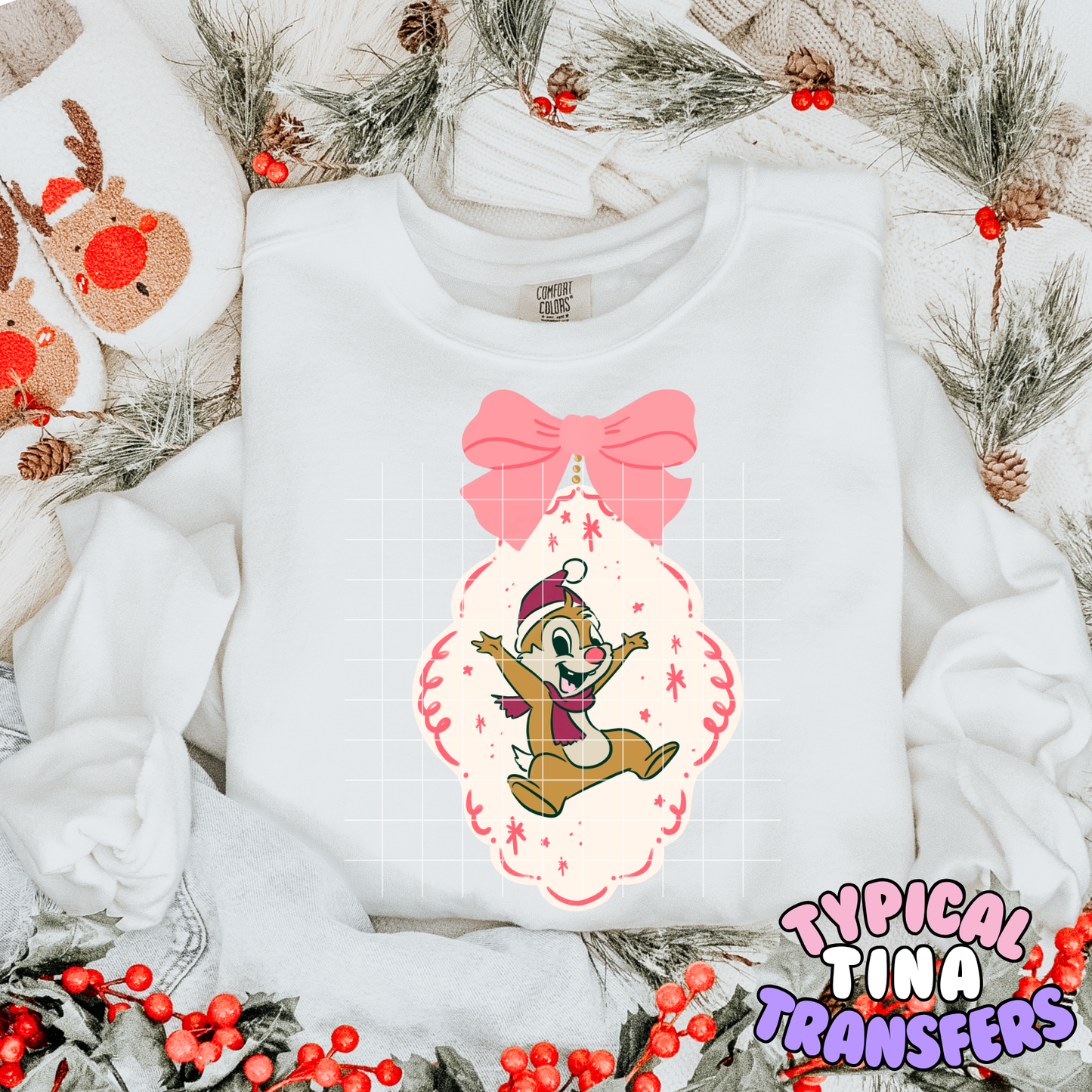 Christmas Frames Chipmunk | DTF Transfer | POD
