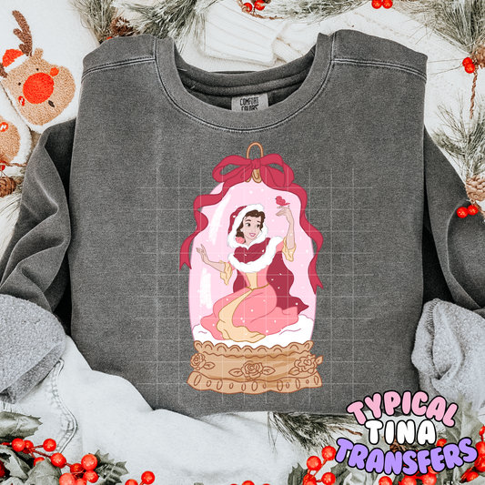 Christmas Beauty Snowglobe | DTF Transfer | POD