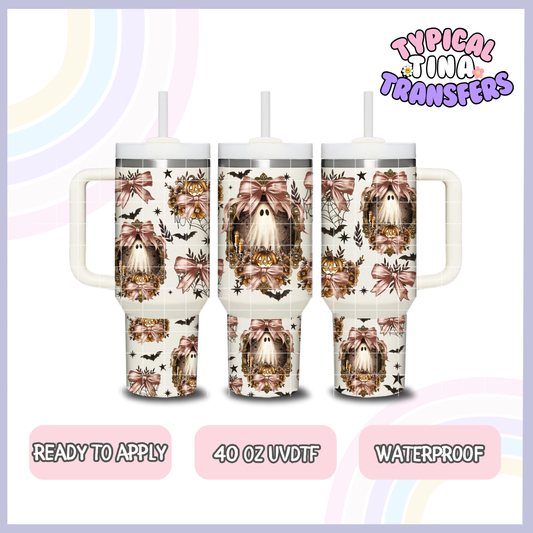 Coquette Ghost | 40oz UVDTF Wrap | POD