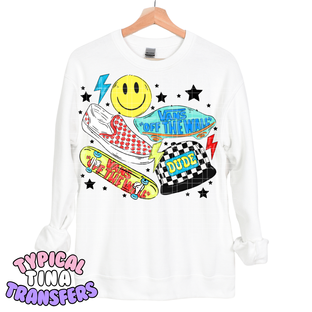 Van Dude Skateboard | DTF Transfers | POD