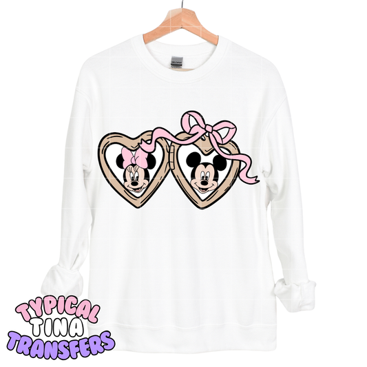 M&M Locket pink bow | DTF Transfers | POD