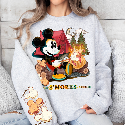 M Mouse camping smores | DTF Transfer | POD