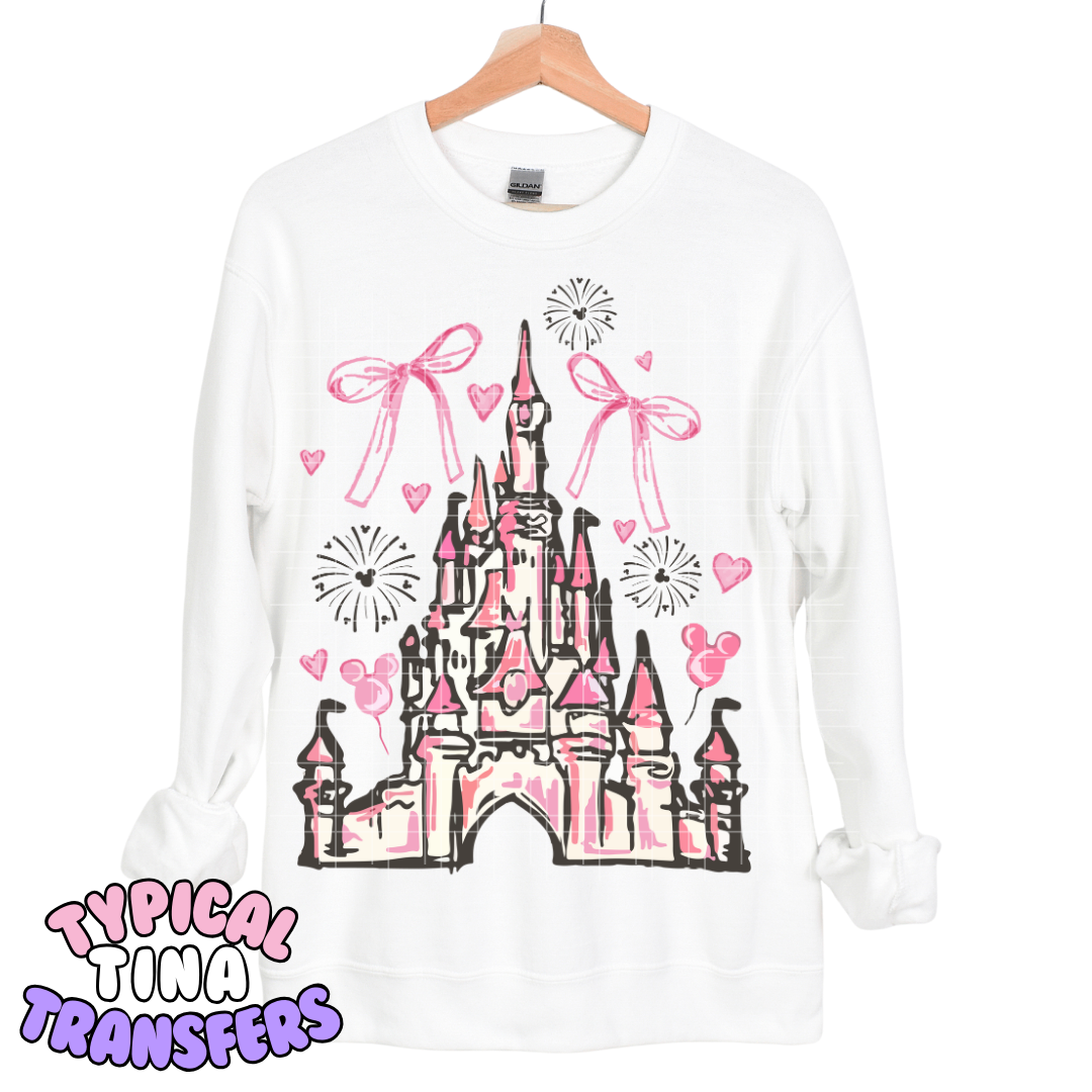 Pink Princess Castle | DTF Transfers | POD