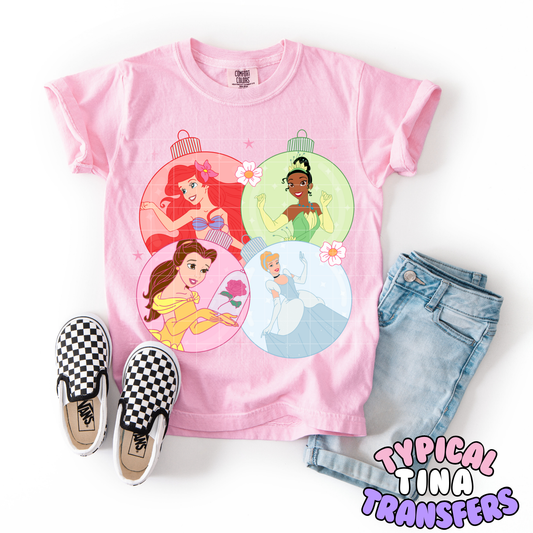 Princess Ornaments (pink tone) | DTF Transfer | POD