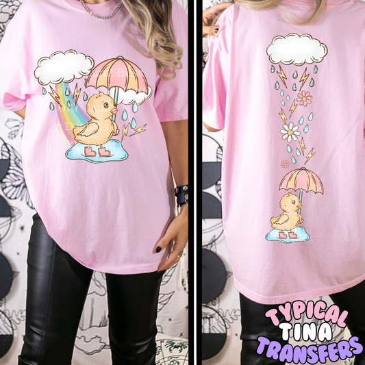 Rainy day duckling | DTF Transfers | POD