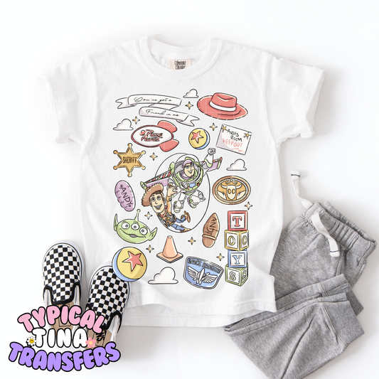 Drawn Toy Mural | DTF Transfer | POD