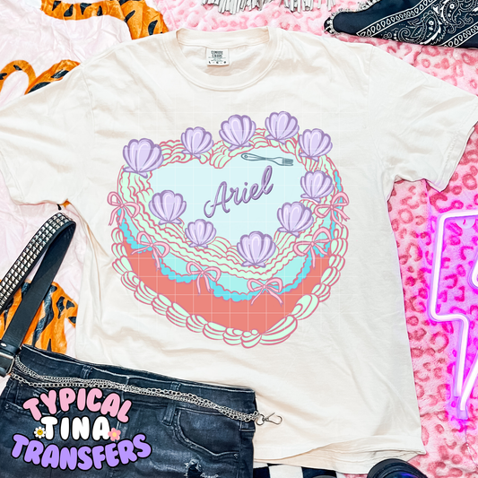 Princess Cake - Mermaid A| DTF Transfer | POD