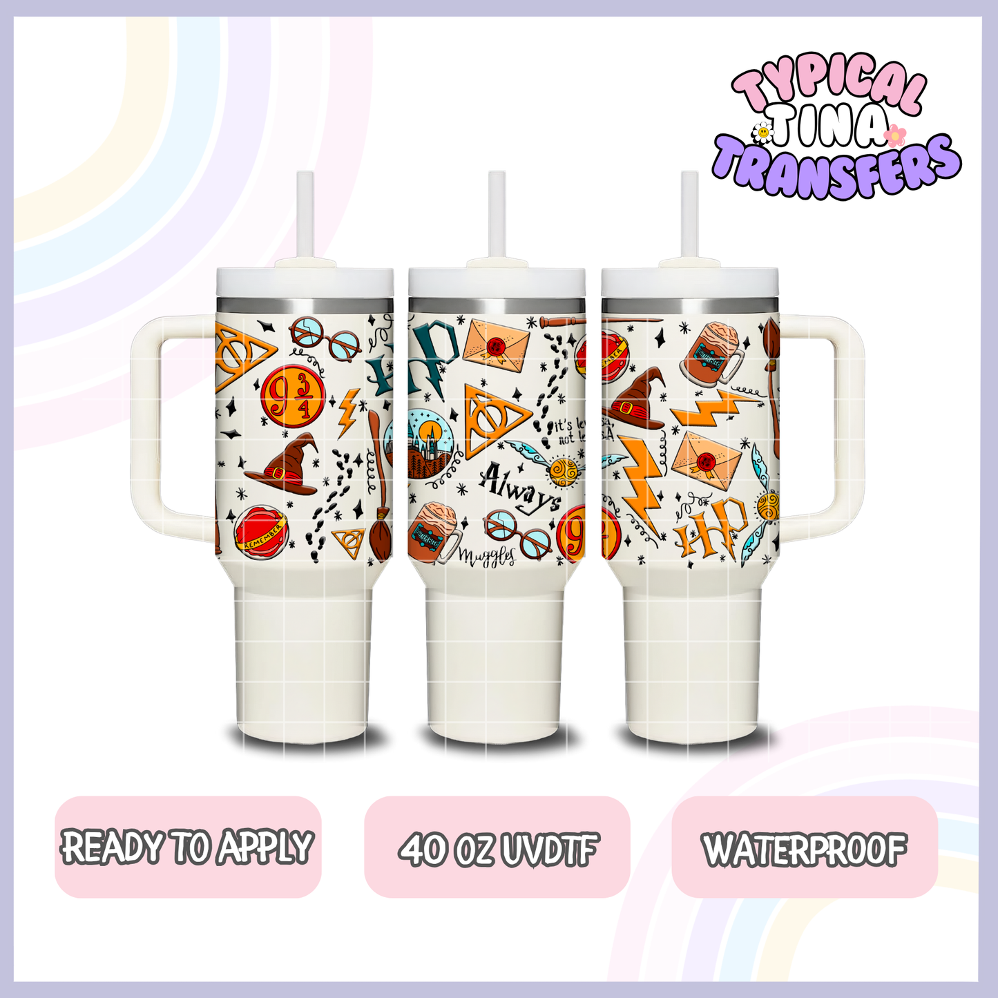 HP bright Collage | 40oz UVDTF Wrap | POD