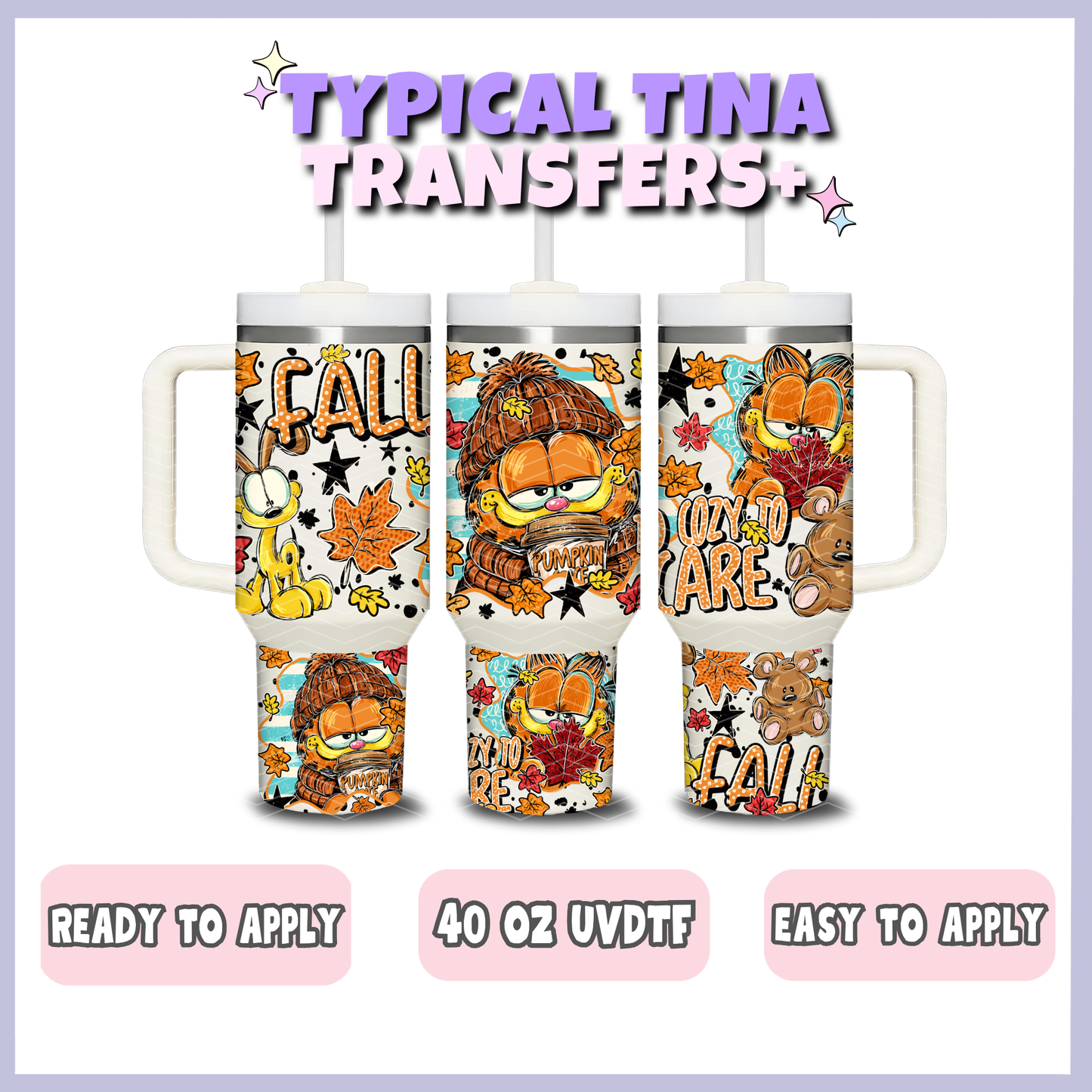 Cozy Fat Cat | 40oz UVDTF Wrap | POD
