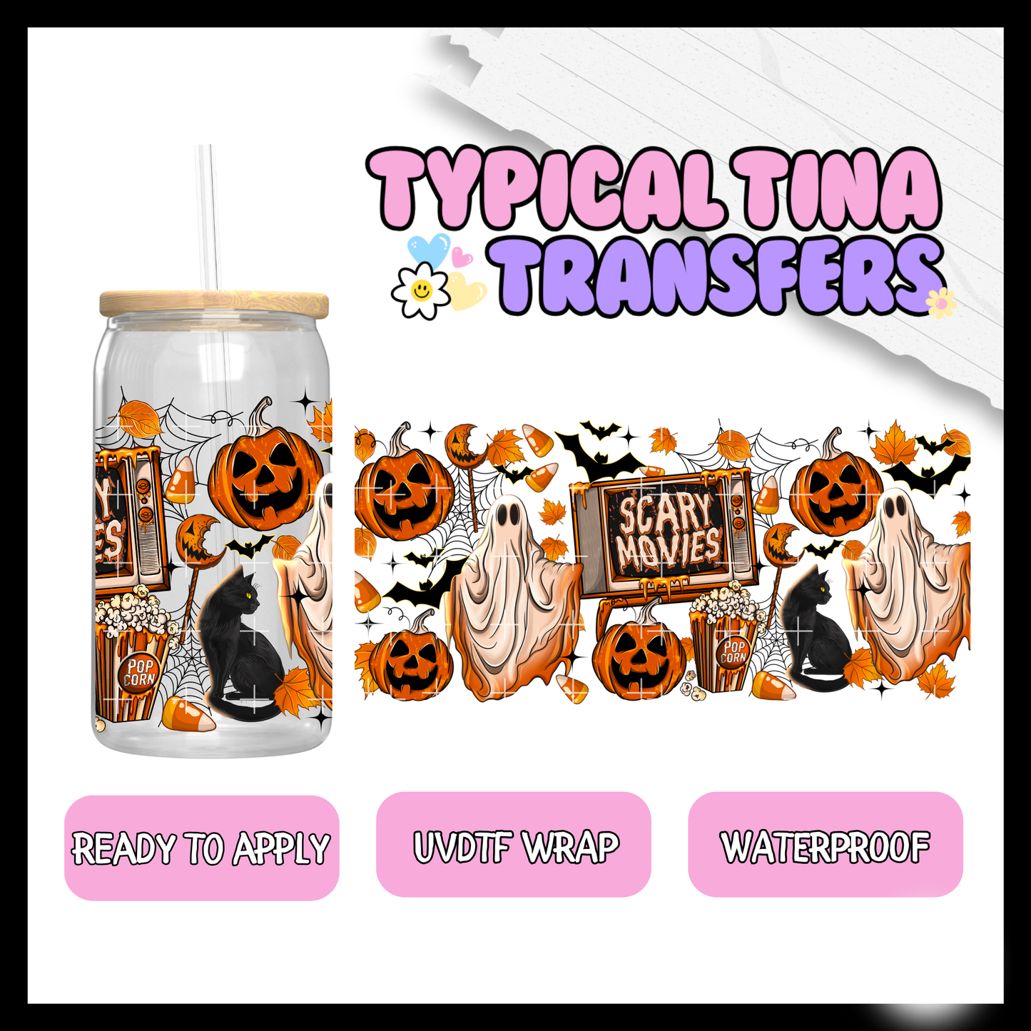 Scary movies Ghost | 16oz UVDTF Wrap