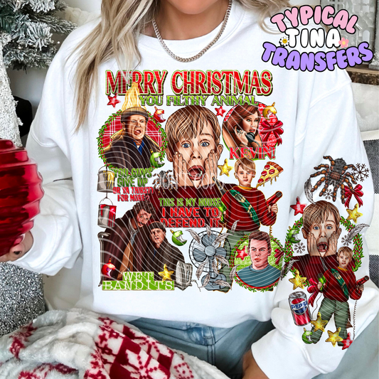 merry Christmas Filthy Animal | DTF Transfer | POD
