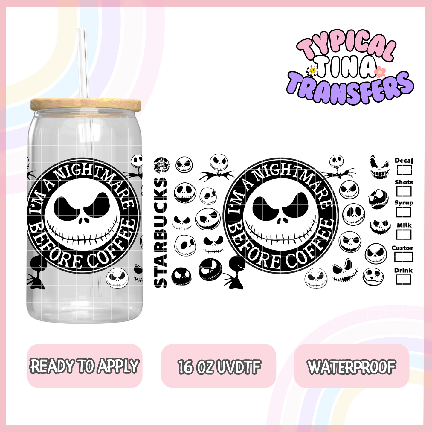 UVDTF #1530 | 16oz UVDTF Wrap | POD