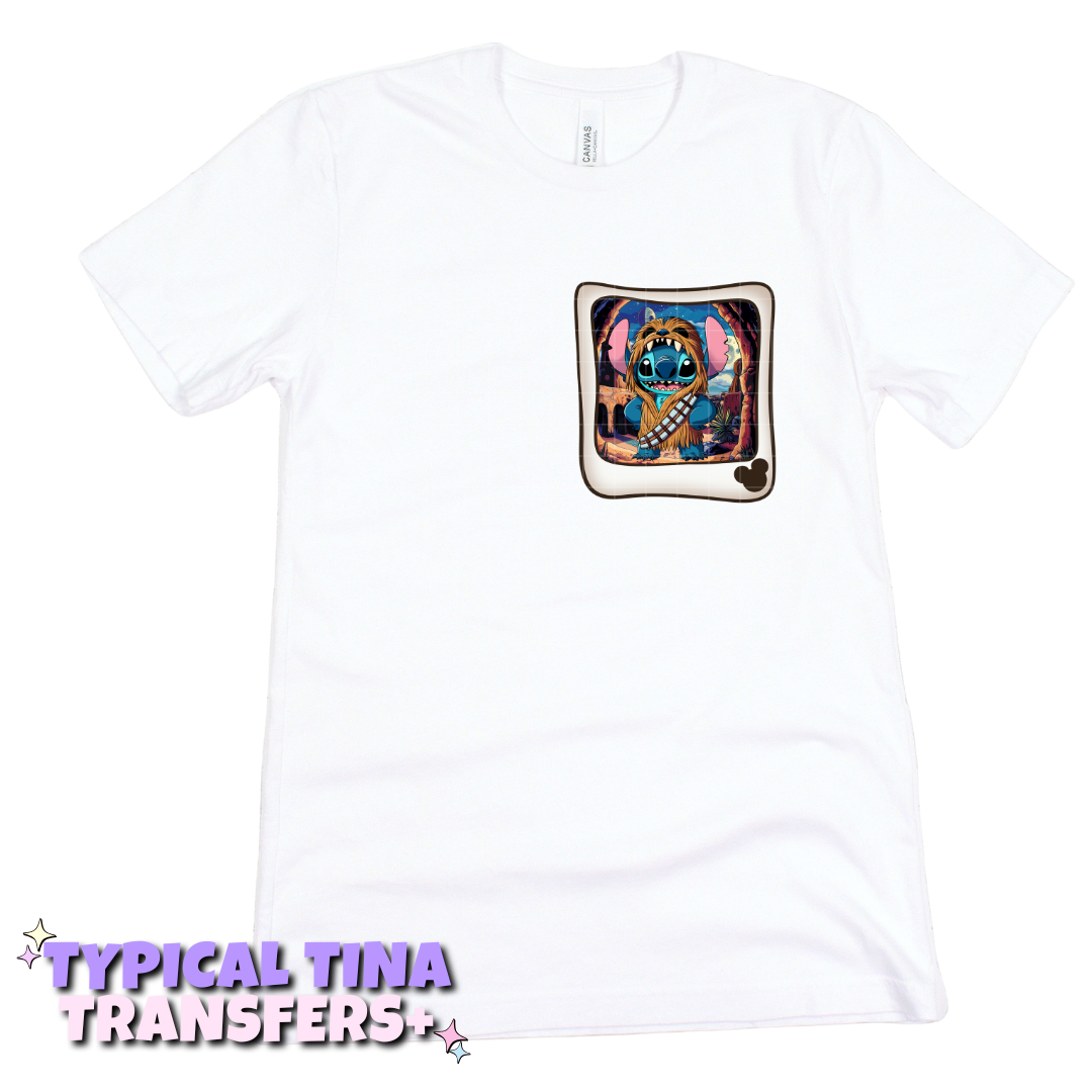 Blue Alien meet me at galaxy edge polaroid | DTF Transfers | POD