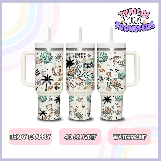 Summer Beach vibes | 40oz UVDTF Wrap | POD