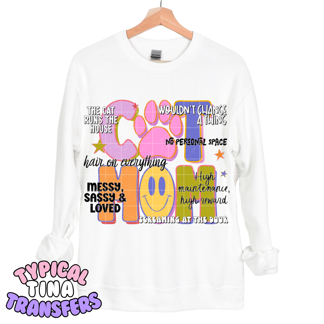 Cat Mom - phrases | DTF Transfers | POD