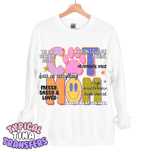 Cat Mom - phrases | DTF Transfers | POD