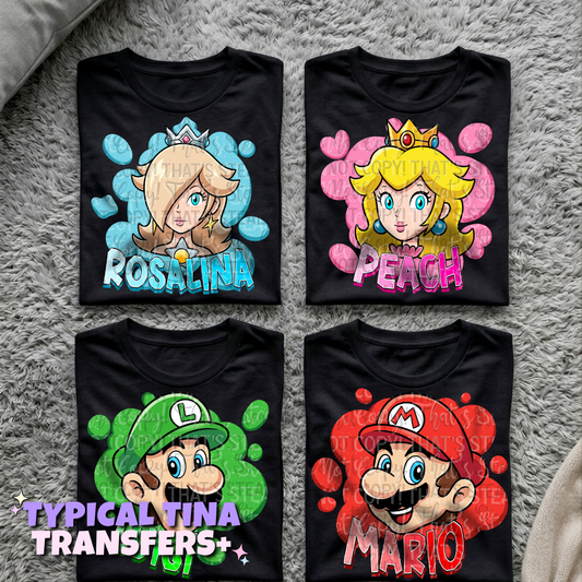 Video Game Characters Singles | DTF Transfers | POD