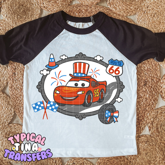 July 4th Car McQ | DTF Transfer | POD