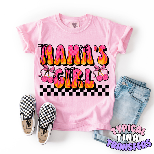 Mama's Girl Pink Orange ombre | DTF Transfer | POD