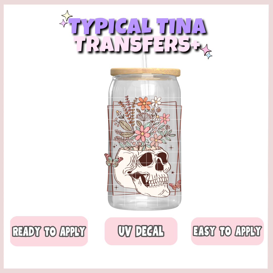 Floral Skull | UV decals | POD