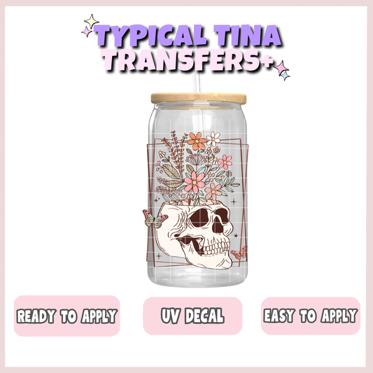 Floral Skull | UV decals | POD