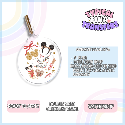 Tis the Season Holiday mainstreet | 3" Ornament Decal | POD