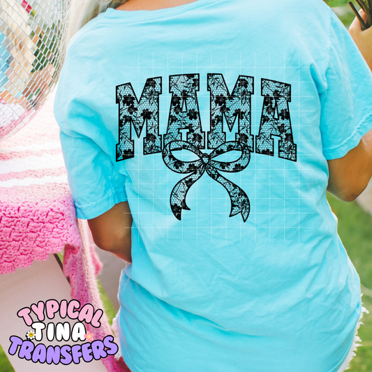 Mama Lace Black | DTF Screen Print | POD