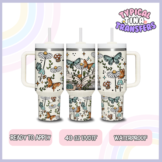 Floral Butterflies Book | 40oz UVDTF Wrap