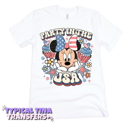 Party in the USA M. Mouse | DTF Transfers | POD