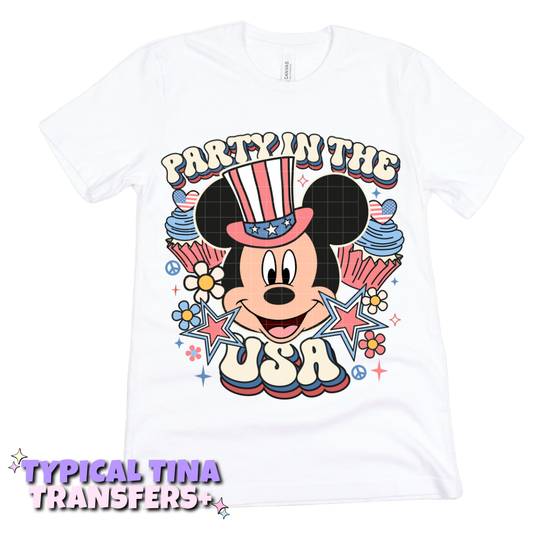 Party in the USA Mcky. Mouse | DTF Transfers | POD