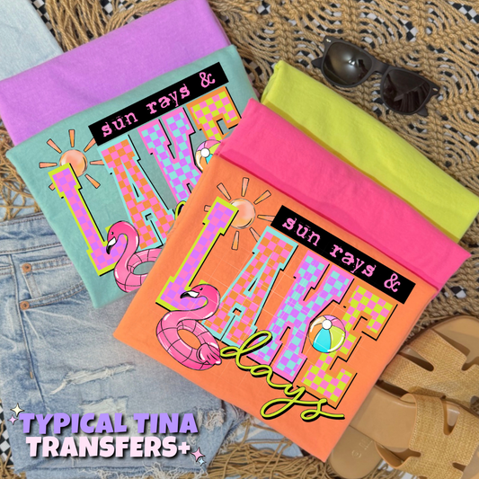Sun rays & lake days | DTF Transfers | POD