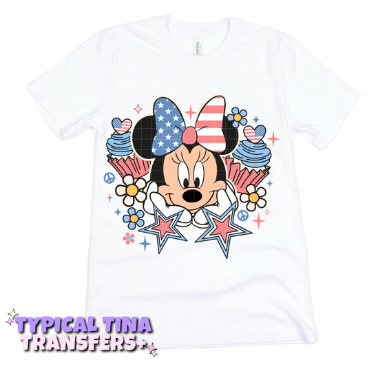 4th of july Min. mouse | DTF Transfers | POD