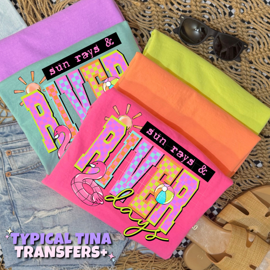 Sun rays & river days | DTF Transfers | POD