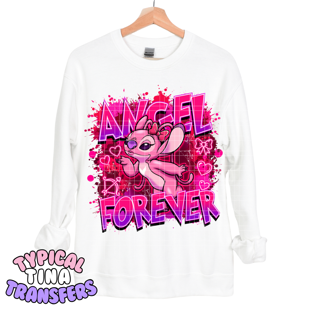 Angel forever - bright pink| DTF Transfers | POD