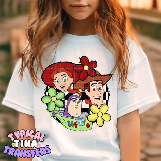 Toys and Floral | DTF Screen Print | POD